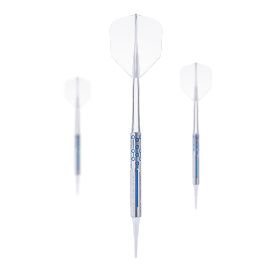 Caliburn Starships Series Demeter Softdarts - 20g Das Bild zeigt die Caliburn Starships Series Demeter Softdarts mit einem Gewicht von 20g. Es handelt sich um ein Set von hochwertigen Softdarts für präzises Dartspiel.