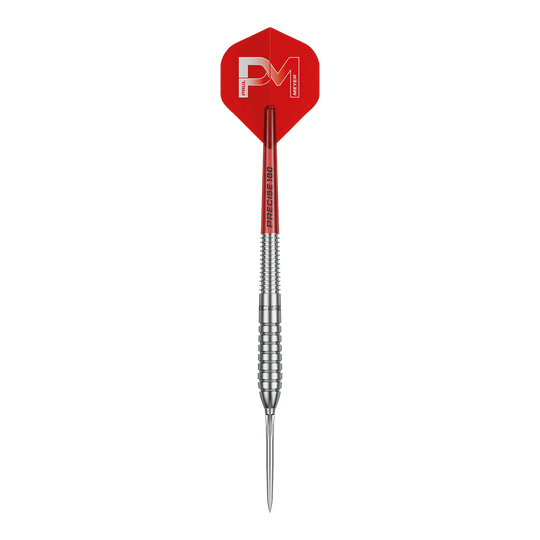Abbildung der Precise 180 Paul Meyer Version 1 Steeldarts. Diese Darts sind für präzises Werfen konzipiert.
