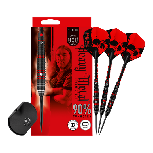 Harrows Ryan Searle 90% Steeldarts Quick Point Steeldarts Abgebildet ist ein Harrows Ryan Searle 90% Steeldarts Quick Point Steeldart. Es handelt sich um einen hochwertigen Steeldart.