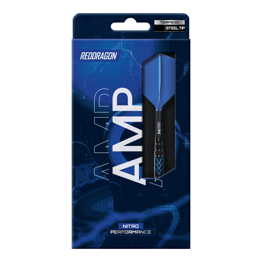 Red Dragon Amp Torpedo Steel Darts Das Bild zeigt die Red Dragon Amp Torpedo Steeldarts. Es handelt sich um hochwertige Steeldarts zum professionellen Spielen.