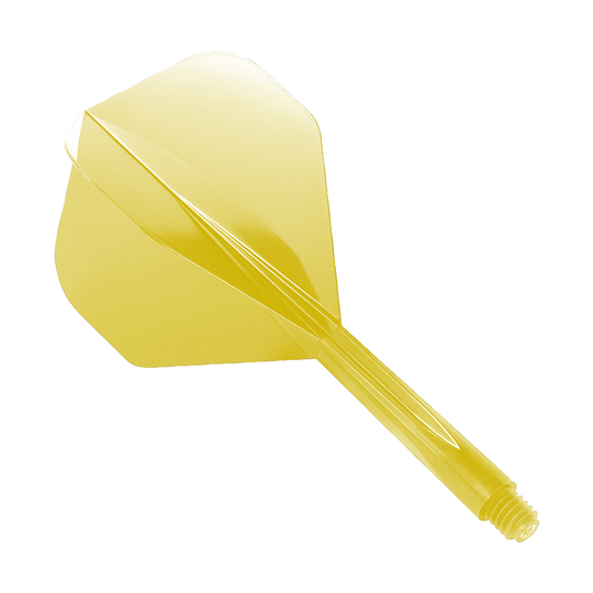 Condor Ax Yellow Flight System Standard Das Bild zeigt das Produkt "Condor Axe Yellow Flight-System Standard". Es handelt sich um ein einteiliges gelbes Dartflight- und Shafts-System.