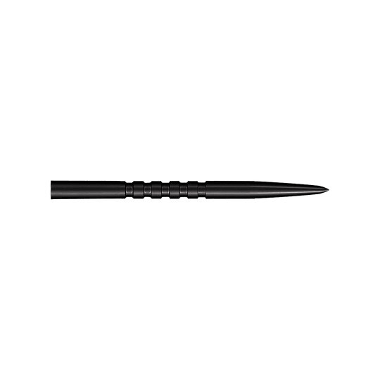 Shot Grip Point steel dart tips - Black Abgebildet sind schwarze Steeldartspitzen. Das Modell ist Grip Point mit einer Länge von 35 mm.