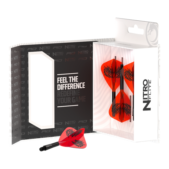 Red Dragon Nitro Flite - Jonny Clayton Kite Flights Abgebildet sind Red Dragon Nitro Flite - Jonny Clayton Kite Flights. Diese Dart-Flights sind für Fans und Spieler im Jonny Clayton Stil gestaltet.