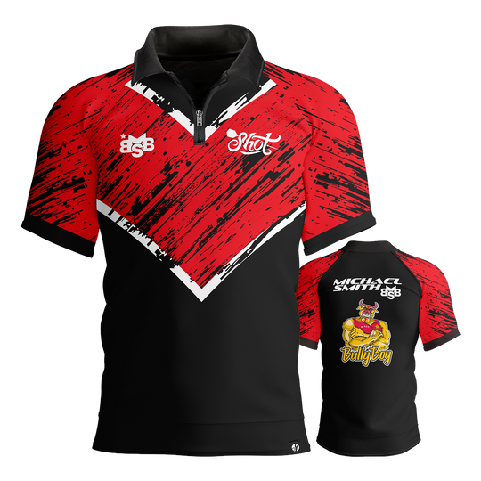 Shot Michael Smith Red Stripe Polo Dart Shirt Shot Michael Smith Red Stripe Polo Dart Shirt