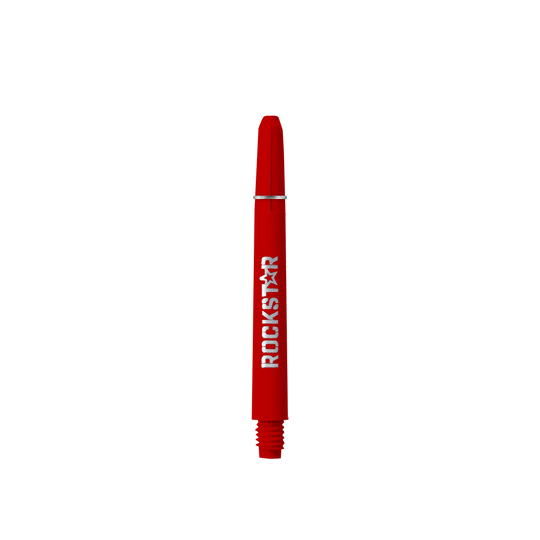 528_Rockstar_Shafts_1mmGDB2HbYtV3r Das Bild zeigt einen roten Schaft mit der Aufschrift "ROCKSTAR". Es handelt sich um das Produkt "Rockstar Shafts - 49mm".
