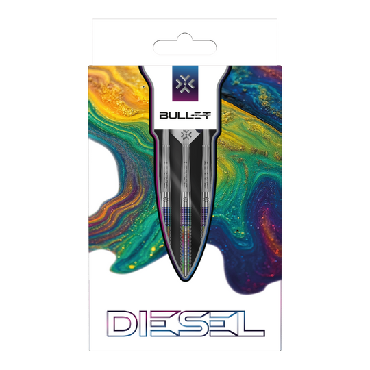 Bullet Diesel V2 soft darts - 20g Das Bild zeigt die Bullet Diesel V2 20g Soft Darts. Sie sind leicht und liegen gut in der Hand.