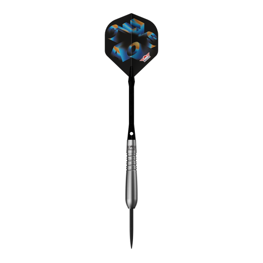 Abgebildet ist Bulls NL Chaos Blue Steeldarts - 23g. Die Darts zeichnen sich durch eine blaue Farbgebung aus.