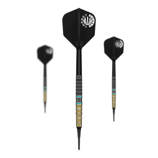 Target Mikuru Suzuki The Miracle GEN7.5 Soft Darts - 19g Das Bild zeigt die Target Mikuru Suzuki The Miracle GEN7.5 Softdarts mit 19 Gramm. Die Darts sind auf einem weißen Hintergrund dargestellt.