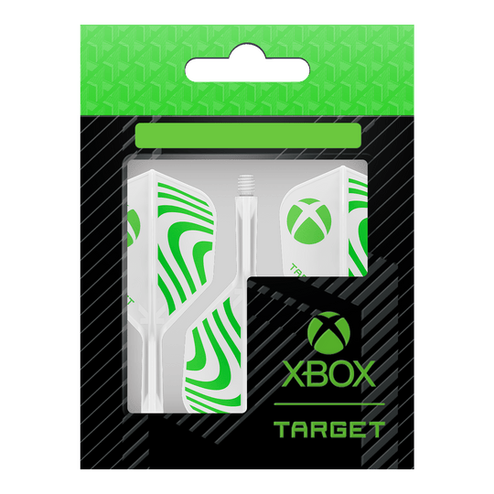 Das Bild zeigt die Target Xbox K-Flex No6 Flights - Weiß. Die Flights sind weiß und eignen sich für verschiedene Dartpfeile.