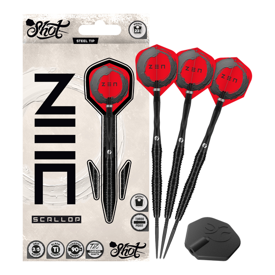 Shot ZEN Scallop Turbo Point Steeldarts - 23g