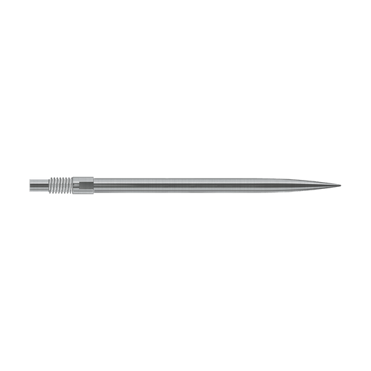 Harrows Quick Point Dart Tips - Silver Das Bild zeigt vermutlich silberne Dartspitzen von Harrows in 40mm Länge. Der Dateiname lautet 'QP23950_Harrows_QuickPoint_Dartspitzen_Silber_40mm_2'.