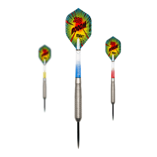 Karella Comic Line CL-4 steel darts - 23g Zu sehen ist ein Set der Karella Comic Line CL-4 Steeldarts - 23g. Das Set eignet sich für Einsteiger und fortgeschrittene Spieler.