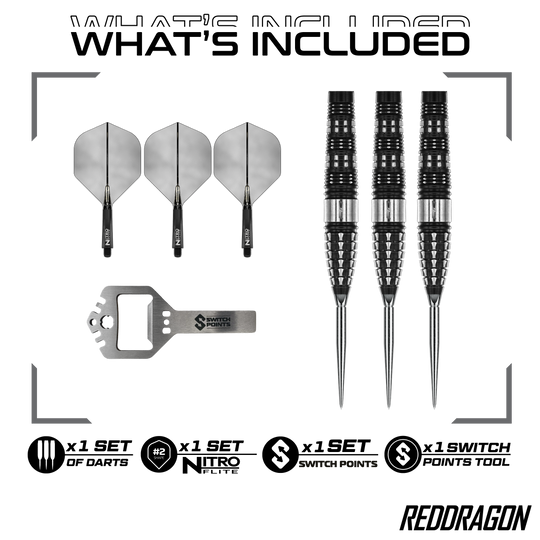 Red Dragon Recon Torpedo Steel Darts Abgebildet sind die Red Dragon Recon Torpedo Steeldarts - 23g. Dieses Produkt ist für Präzision und hohe Leistung entwickelt.
