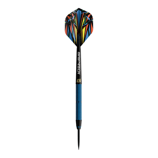 Auf diesem Bild sind die GOAT Athlete Black Tungsten Steeldarts abgebildet. Diese Darts bestehen aus hochwertigem Tungsten.