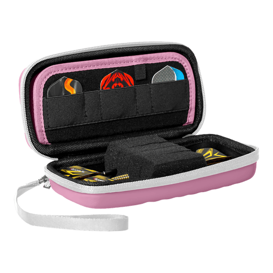 Bulls Orbis S Dartcase - Pink Zu sehen ist das Bulls Orbis S Dartcase in Pink. Es ist ein praktisches Etui für Dartspieler.