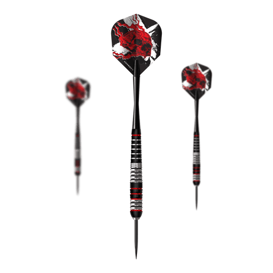 Harrows Heavy Metal Ryan Searle Brass Steel Darts Diese Abbildung zeigt ein Set der Harrows Heavy Metal Ryan Searle Brass Steeldarts. Im Set sind mehrere Darts desselben Modells enthalten.