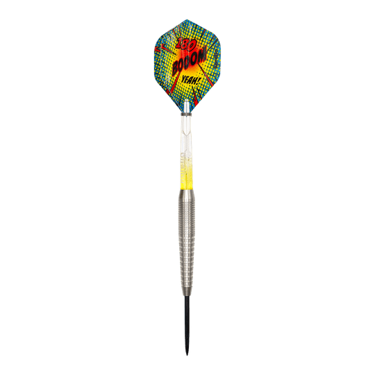Karella Comic Line CL-5 steel darts - 21g Hier sieht man die Karella Comic Line CL-5 Steeldarts - 21g. Es sind stilvolle Steeldarts für präzises Werfen.