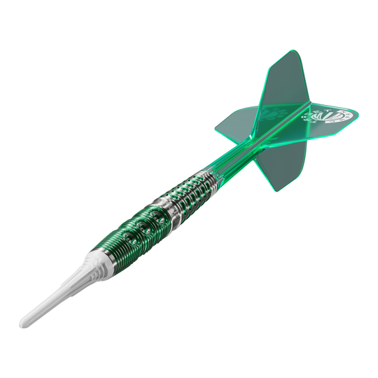 Hier sieht man die Target Japan Prime Series Motomu Sakai Xeno GEN1 Softdarts - 19g. Das Produkt eignet sich ideal für professionelle Dart-Enthusiasten.