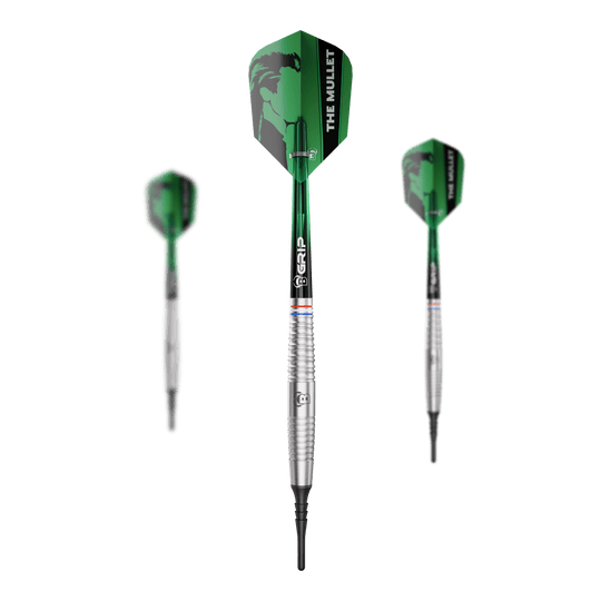 Bulls Danny Jansen soft darts - 20g Das Bild stellt ein Set der Bulls Danny Jansen Softdarts mit 20g dar. Ideal für Dartspieler, die leichte Softdarts bevorzugen.