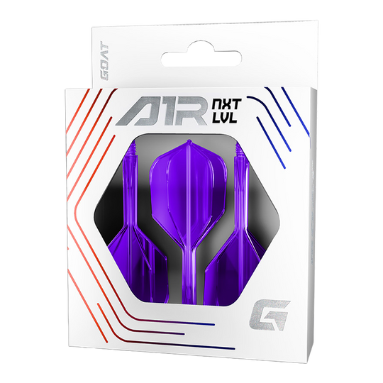 GOAT A1R No6 Flight Shaft System - Neon Purple Das Bild zeigt das GOAT A1R No6 Flight-Shaft-System in Neon Lila. Das Produkt eignet sich bestens als Dart-Zubehör.