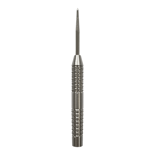 McDart SilverGrip Steeldart Barrels Das Bild zeigt einen McDart SilverGrip Steeldart Barrel. Der Dart ist aus Metall und hat eine strukturierte Grifffläche für besseren Halt.