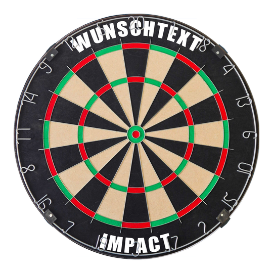 Dieses Bild zeigt ein Produkt mit dem Dateinamen MCDB_Dartboard_mit_Wunschtext_TraditionellerRingSilber_1_Impact_. Das Produktbild ist nicht näher beschrieben.