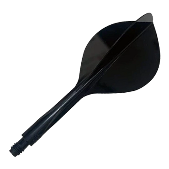 Condor Ax 120 Flight System Teardrop - Black Gezeigt wird das Condor Axe 120 Flight-System Teardrop in der Farbe Schwarz. Es ist ein Bestandteil für Dartpfeile.