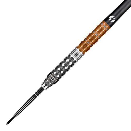 Abgebildet ist der Shot Gnarly Gnasha Turbo Point Steeldart mit 23g. Der Dart hat ein modernes Design und eignet sich für präzises Spiel.