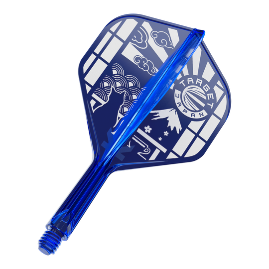 Zu sehen ist das Produkt '410291 Target Japan K-Flex Blue Limited No2 Flights 19mm 1'. Diese blauen Flights sind eine limitierte Edition für Darts.