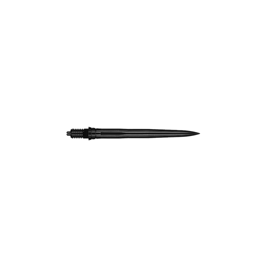 Das Bild zeigt EVO181 Caliburn EZ-EVO Dartspitzen Smooth Schwarz 28mm. Es handelt sich um schwarze Dartspitzen in glatter Ausführung.