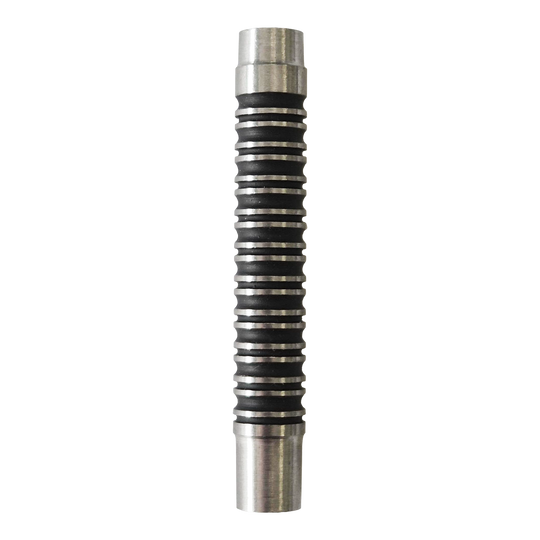 Zu sehen sind die McDart Black Ring 2 Softdart Barrels - 18g. Sie besitzen eine schwarze Farbe mit auffälligen Ringen.
