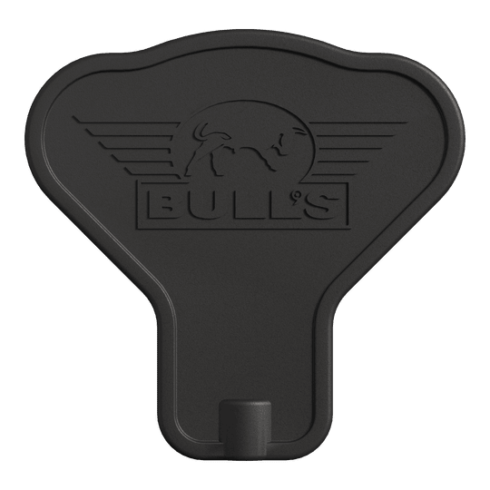 Das Bild zeigt ebenfalls das Bulls NL Convertible Points Tool. Es hilft beim sicheren Ein- und Ausbau von Dartspitzen.