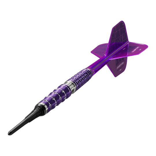 Das Bild präsentiert die Target Japan The Miracle GEN7 Constructors Champions Limited Darts - 21,5g noch einmal deutlich. Man erkennt die hochwertige Verarbeitung und das auffällige Design.