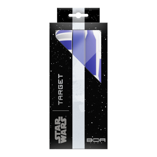 Gezeigt wird das Target Star Wars Boa Dartcase - R2D2. Es ist ein Aufbewahrungsetui für Darts im R2D2-Design.