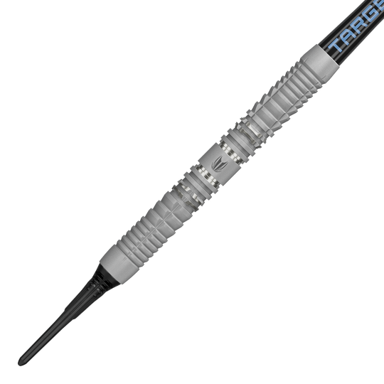 Target Cryo 12 Softdarts Auf dem Bild sind die Target Cryo 12 Softdarts zu sehen. Sie werden aus einer anderen Perspektive präsentiert.