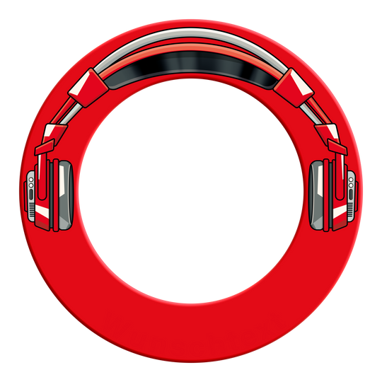 McDart Stereo Dartboard Surround Dieses Bild zeigt ein Produkt mit dem Dateinamen MSF-J1_McDart_Stereo_Dartboard_Surround_Rot_2. Das Produkt ist auf einem schlichten Hintergrund abgebildet.