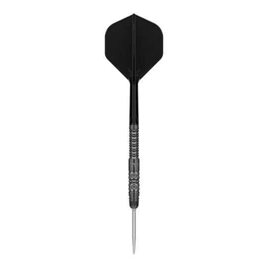 Target Japan Black Marque Creed Swiss Point Steel Darts - 23g Die Target Japan Black Marque Creed Swiss Point Steeldarts - 23g werden auf dem Bild gezeigt. Diese schwarzen Darts wirken hochwertig und professionell.