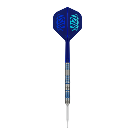 Das Produkt Target Japan Mizu Series 02 Swiss Point Steeldarts ist abgebildet. Es sind hochwertige Steeldarts aus Japan von Target.