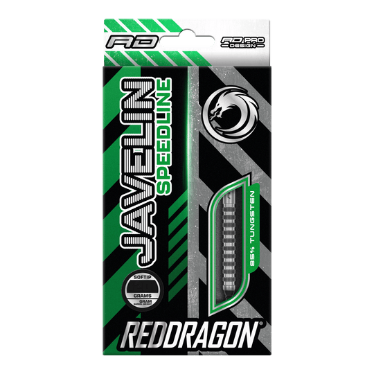 Red Dragon Javelin Speedline Soft Darts - 20g Mehrere Red Dragon Javelin Speedline Softdarts - 20g sind sichtbar. Die glatte Oberfläche reflektiert Licht.