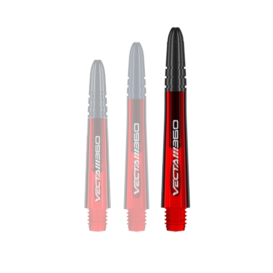 Dieses Bild zeigt einen roten Dart-Schaft mit dem Namen 7025-219_Winmau_Vecta_Blade360_Shafts_Rot_40mm_1. Das Produkt ist 40 mm lang und hat ein schlichtes Design.