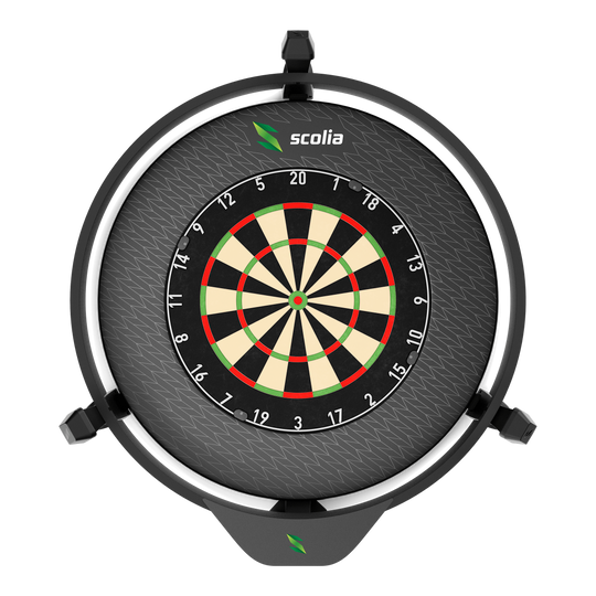 Scolia Signature Dartboard Surround Abgebildet ist der Scolia Signature Dartboard Surround. Er verhindert Beschädigungen durch fehlgeworfene Dartpfeile.