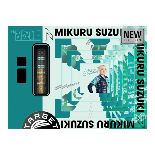 Target Mikuru Suzuki The Miracle GEN7.5 Soft Darts - 19g Zu sehen sind die Target Mikuru Suzuki The Miracle GEN7.5 Softdarts - 19g. Das Produkt ist für Softdart-Spiele konzipiert.