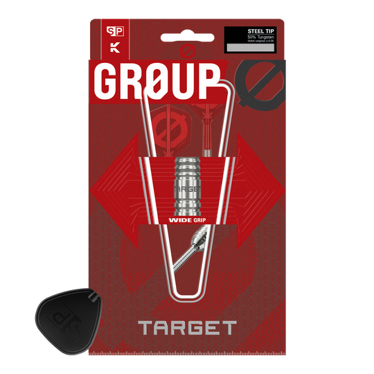 Target Group O 01 Swiss Points Steeldarts Das Target Group O 01 Swiss Points Steeldarts Set ist abgebildet. Einzelne Komponenten werden klar dargestellt.