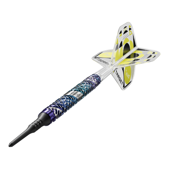 Target Luke Littler Edge Soft Darts - 19g Hier sieht man die Target Luke Littler Edge Softdarts - 19g. Sie sind ideal für ambitionierte Spieler geeignet.