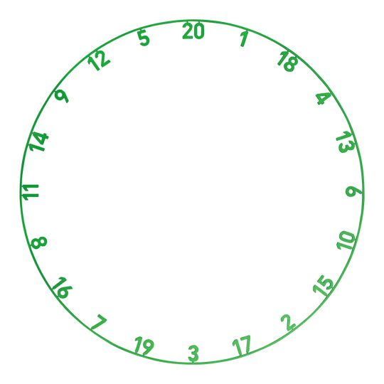 Precise 180 OnePiece Lasercut Number Ring Das Bild zeigt einen Zahlenring in Smaragdgrün. Der Name des Produkts lautet ONE1050_Precise180_OnePiece_Lasercut_Zahlenring_EmeraldGreen_1.