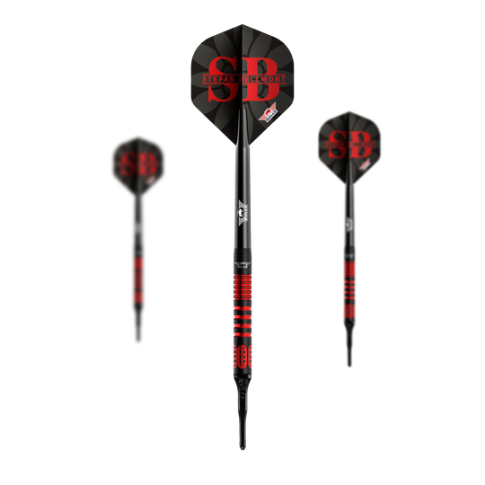 Bulls NL Stefan Bellmont 90 soft darts - 20g Hier ist ein Set der Bulls NL Stefan Bellmont 90 Softdarts - 20g zu sehen. Das Set wurde für professionelle Dartspieler entwickelt.