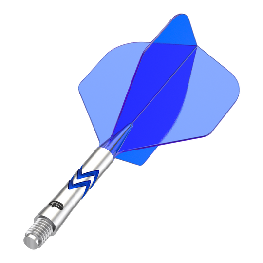 Dart-Flights abgebildet, vermutlich vom Typ Gerwyn Price No2 in mittlerer Größe. Die Flights sind in hellem Design dargestellt.
