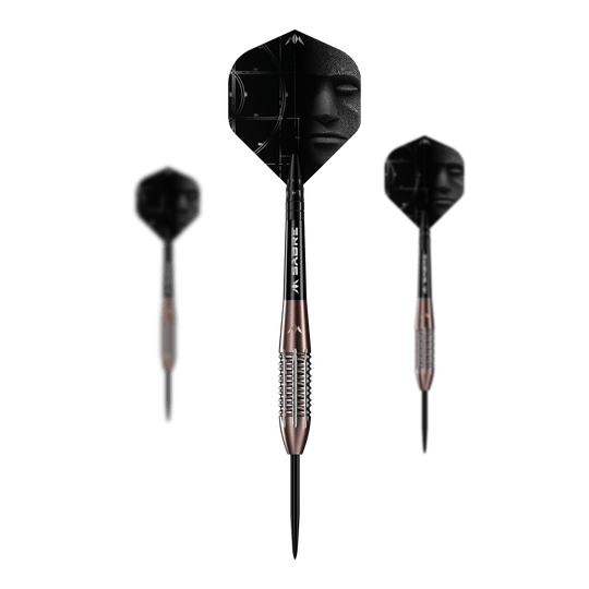 Mission Arkitekt Bronze Silica PVD Steeldarts - 23.5g Abgebildet ist ein Set der Mission Arkitekt Bronze Silika PVD Steeldarts mit 23,5g. Das Set zeigt mehrere Darts in Bronzeoptik.