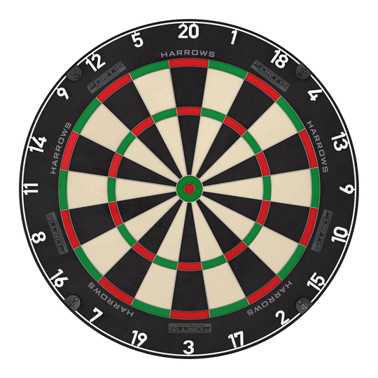 Harrows Fortis steel dartboard Hier sieht man das Produkt Harrows Fortis Steeldartboard. Es bietet eine erstklassige Spielfläche für Dartfans.