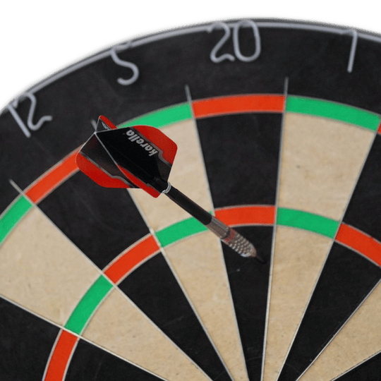 Karella Dartboard BullOut Set including 2 sets of steel darts Karella Dartboard BullOut Set including 2 sets of steel darts